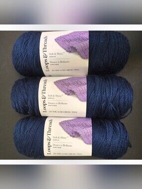 Loops & Threads Denim Jeans Yarn - 3 Skeins
